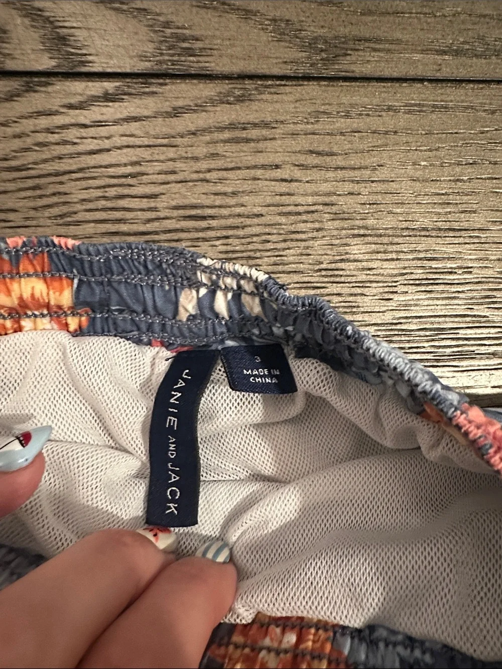 Janie and Jack Blue Floral Boys' Swim Trunks